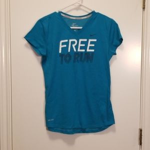 Nike dri fit work out shirt teal